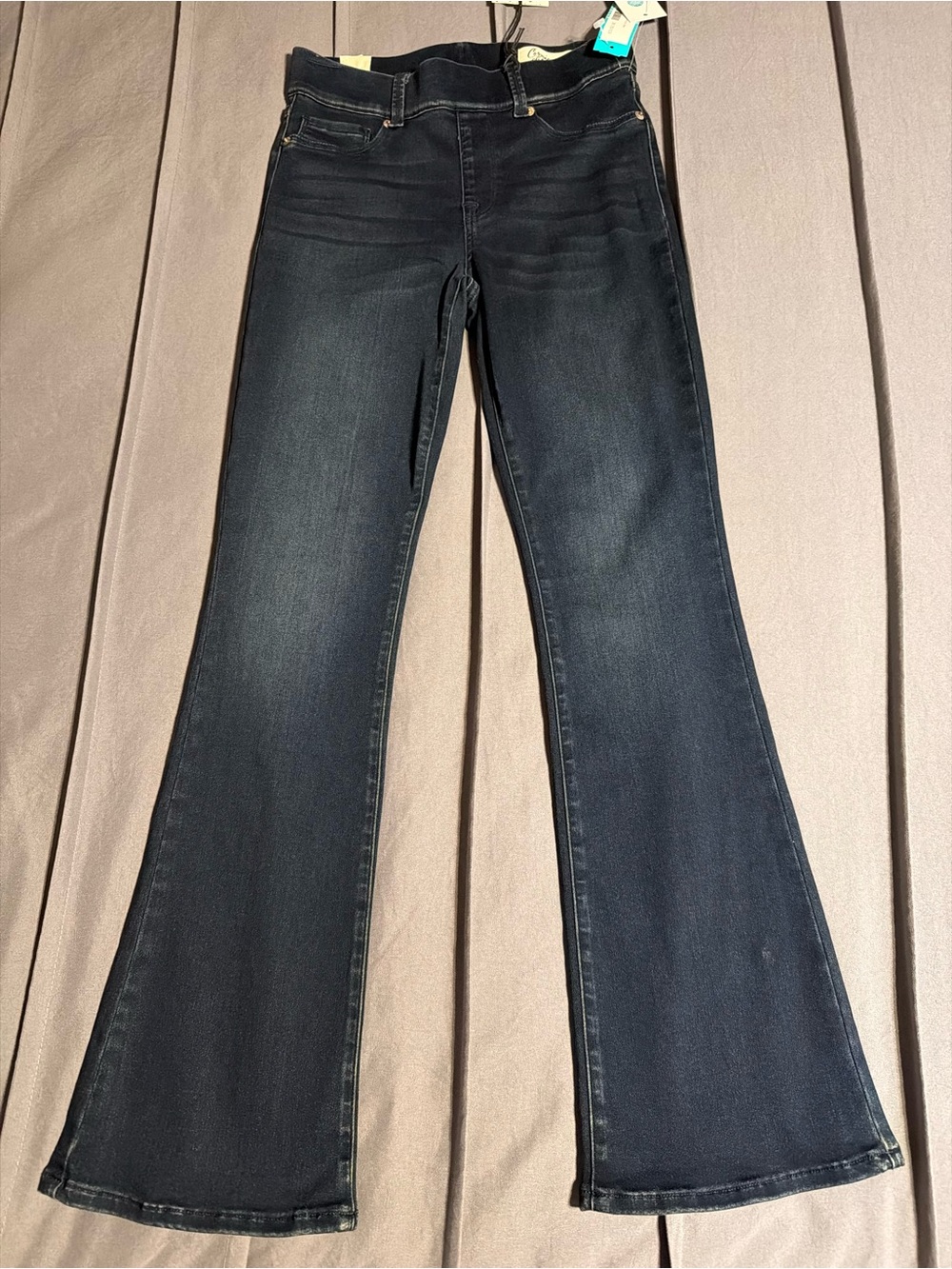Dark Indigo Flare Jeans — Stretch Flared Leg